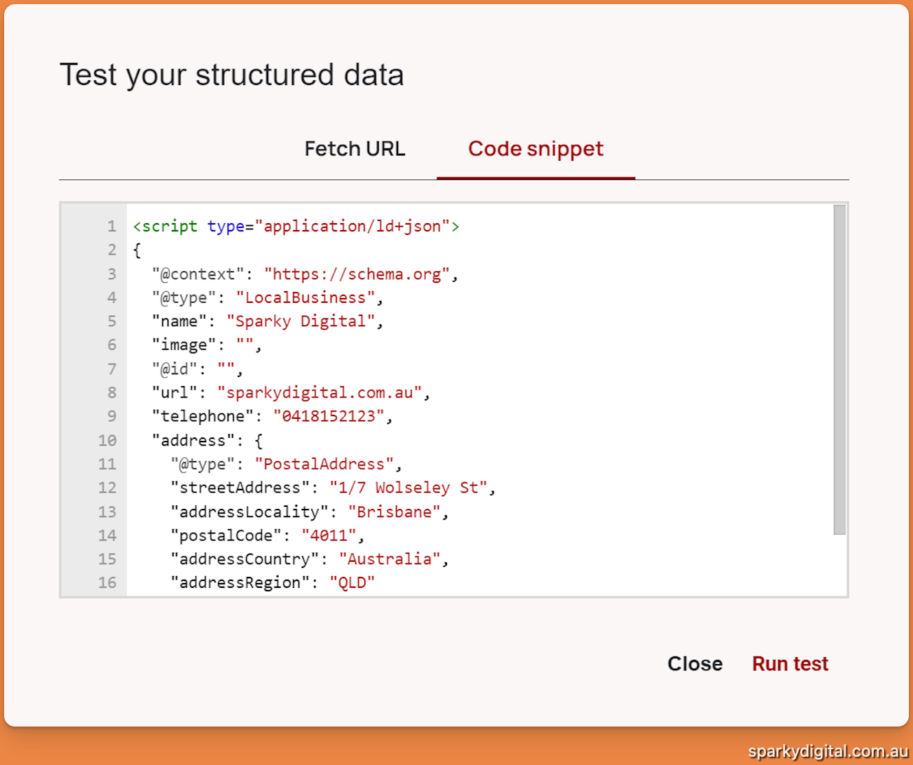 Test your structured data